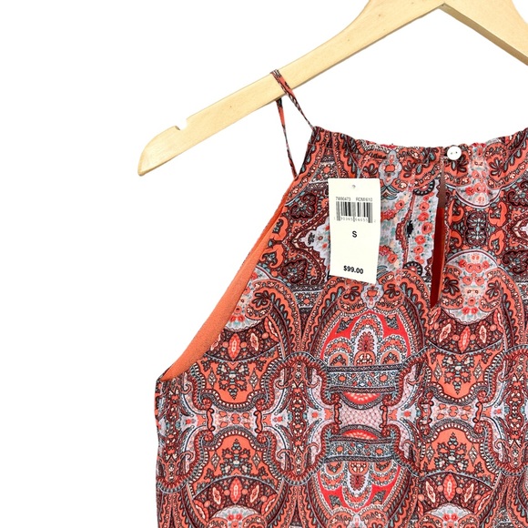 New LUCKY BRAND Dress Kaye Paisley Halter with Pockets - Picture 7 of 8